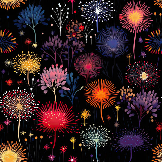 Firework Garden Pattern 11 Quilting Cotton Fabric