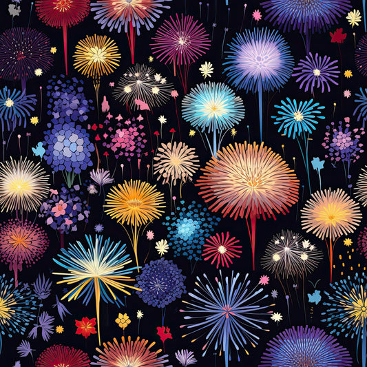 Firework Garden Pattern 13 Quilting Cotton Fabric