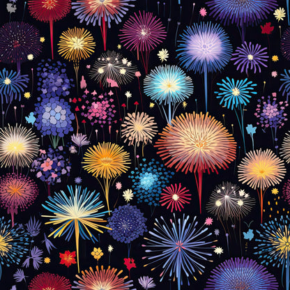 Midnight Sparklers Pattern 13 Minky Fabric