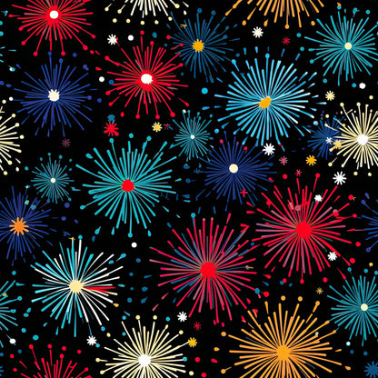 Midnight Sparklers Pattern 18 Minky Fabric