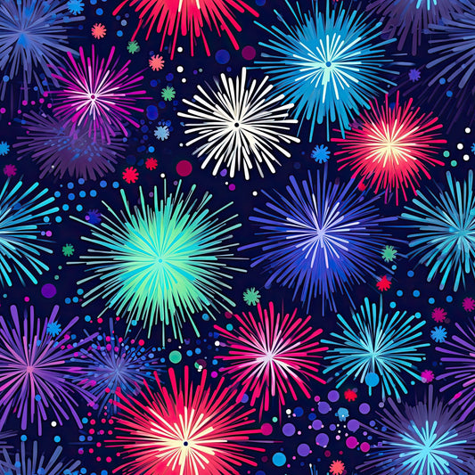 Firework Garden Pattern 19 Quilting Cotton Fabric