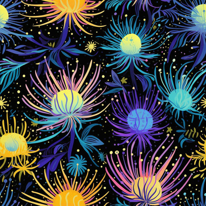 Midnight Sparklers Pattern 1 Minky Fabric
