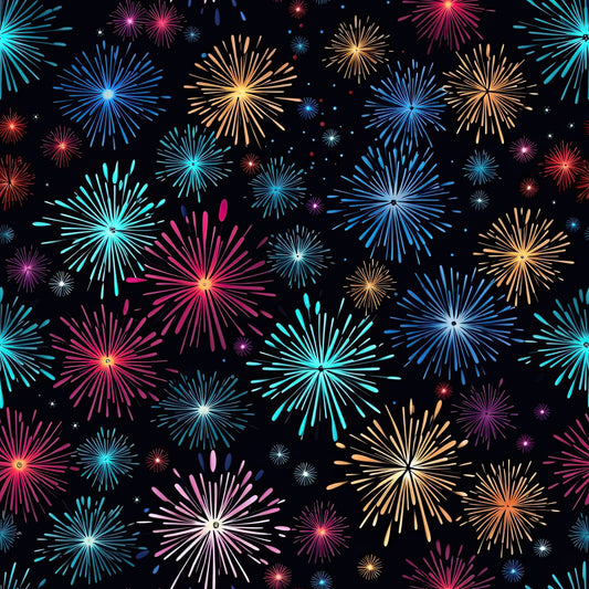 Firework Garden Pattern 20 Quilting Cotton Fabric
