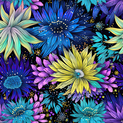Midnight Sparklers Pattern 4 Minky Fabric
