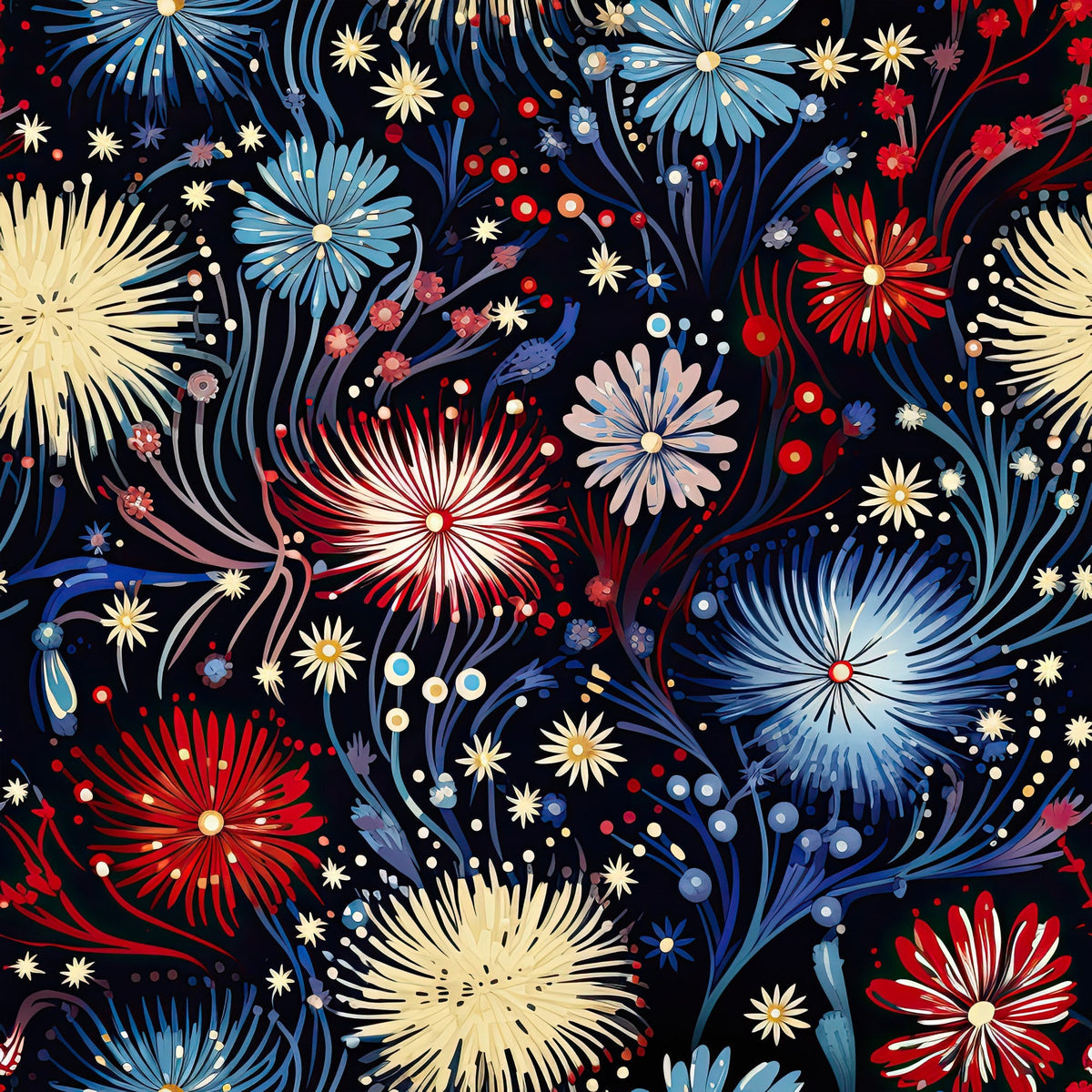 Midnight Sparklers Pattern 5 Minky Fabric