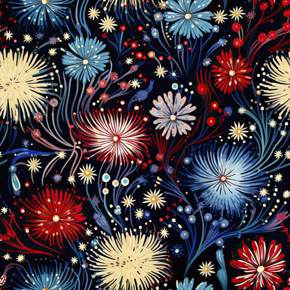 Midnight Sparklers Pattern 5 Minky Fabric