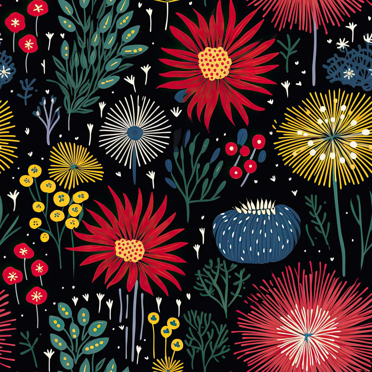 Midnight Sparklers Pattern 8 Minky Fabric