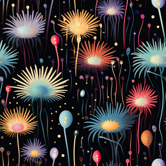 Firework Garden Pattern 9 Quilting Cotton Fabric