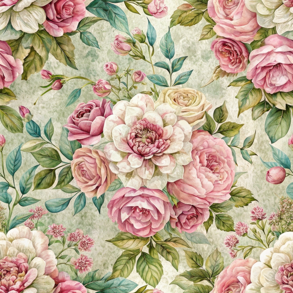 Heirloom Rose Letters Pattern 5 Minky Fabric