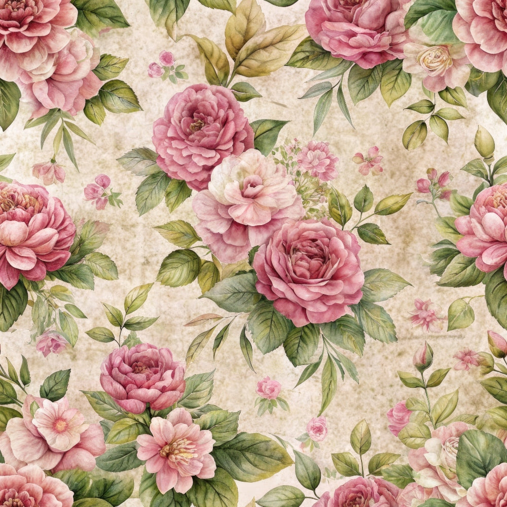 Heirloom Rose Letters Pattern 7 Minky Fabric
