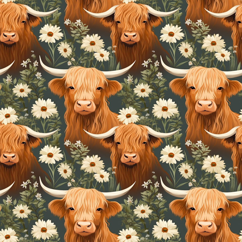 Bovine Blooms Pattern 10 Minky Fabric