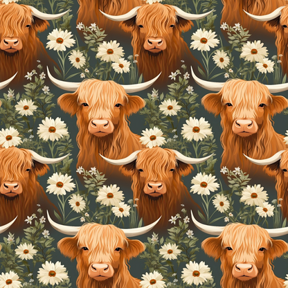 Bovine Blooms Pattern 10 Minky Fabric