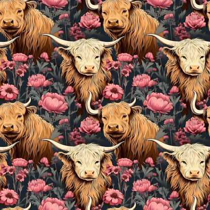 Bovine Blooms Pattern 12 Minky Fabric