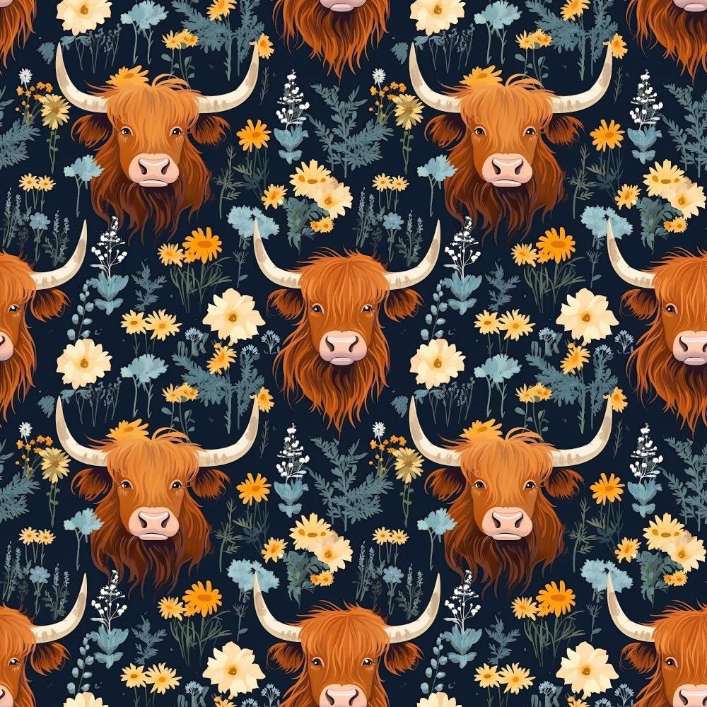 Bovine Blooms Pattern 2 Minky Fabric