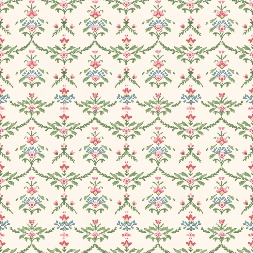 Rosebud Picnic Pattern 3 Minky Fabric