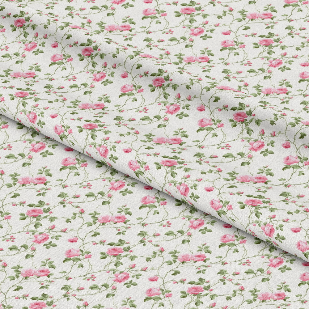 Floral Pink Cottage Gardens Pattern 9 Quilting Cotton Fabric