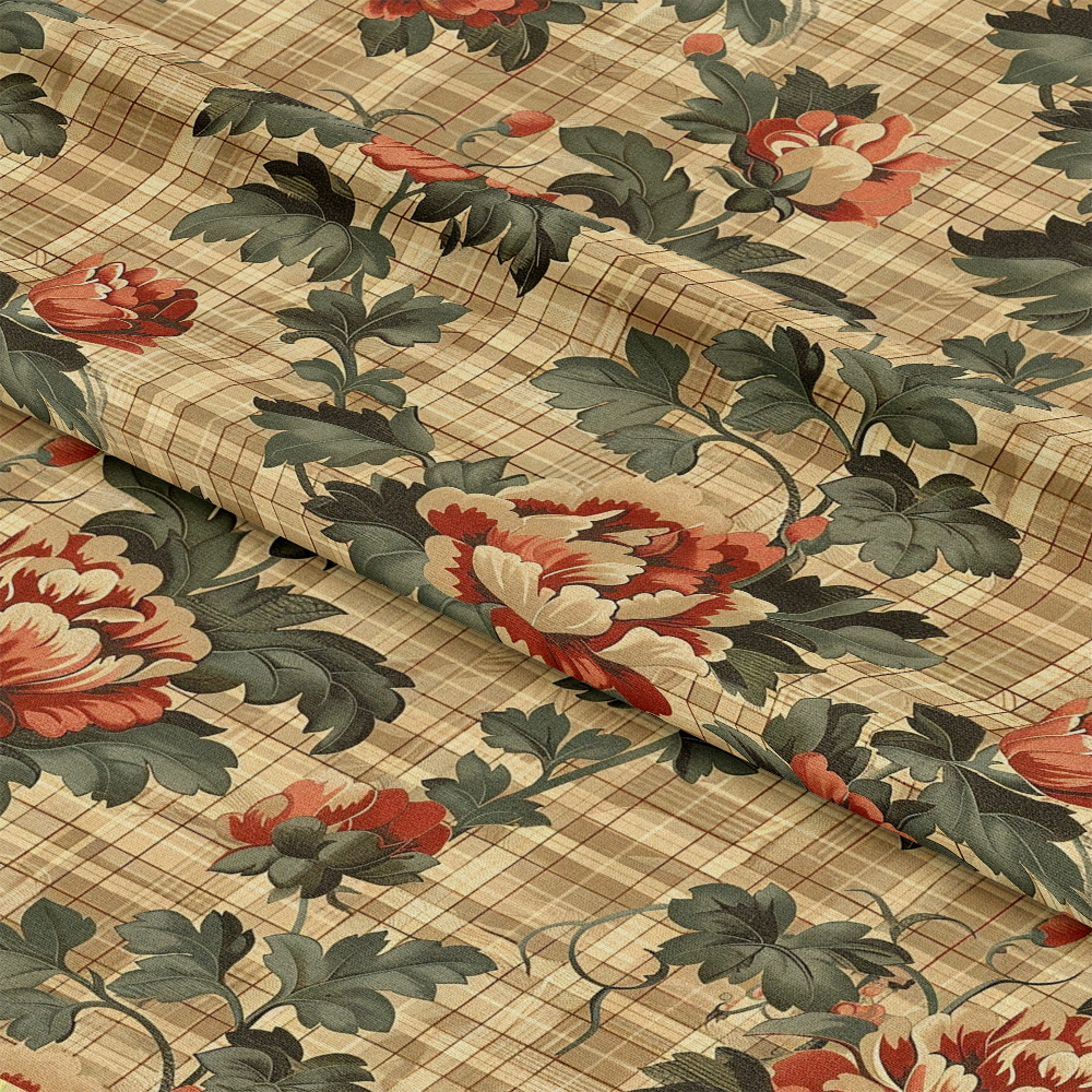 Floral Scrollwork Pattern 1 Quilting Cotton Fabric