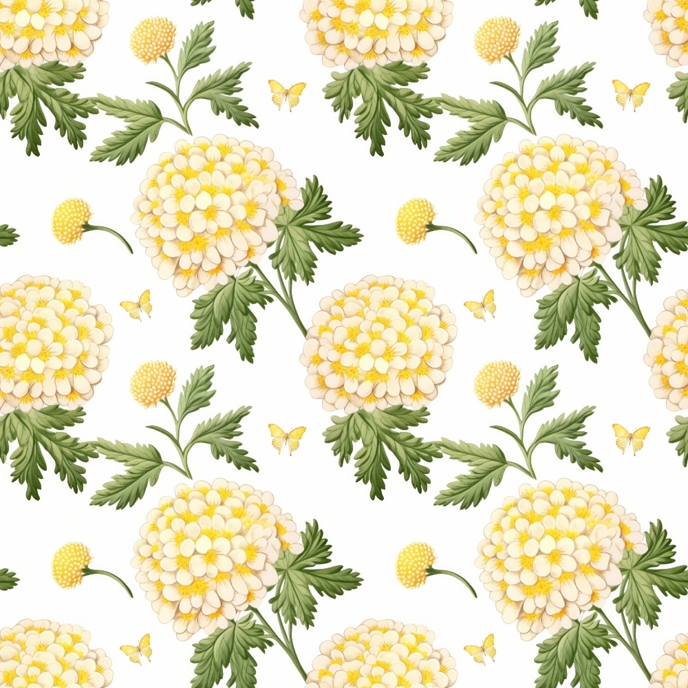 Sunlit Yarrow Pattern 4 Minky Fabric
