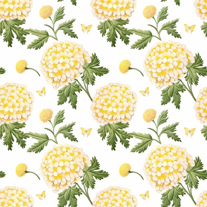 Sunlit Yarrow Pattern 4 Minky Fabric