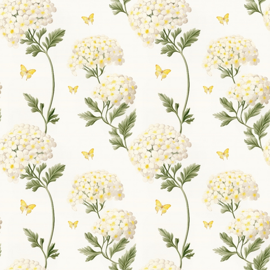 Floral Yellow Cottage Gardens Pattern 9 Quilting Cotton Fabric
