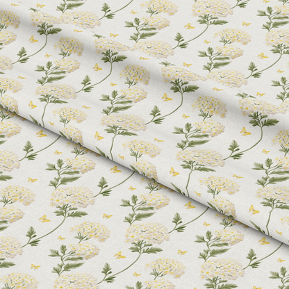 Floral Yellow Cottage Gardens Pattern 9 Quilting Cotton Fabric