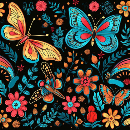 Flutter Garden Pattern 11 Minky Fabric