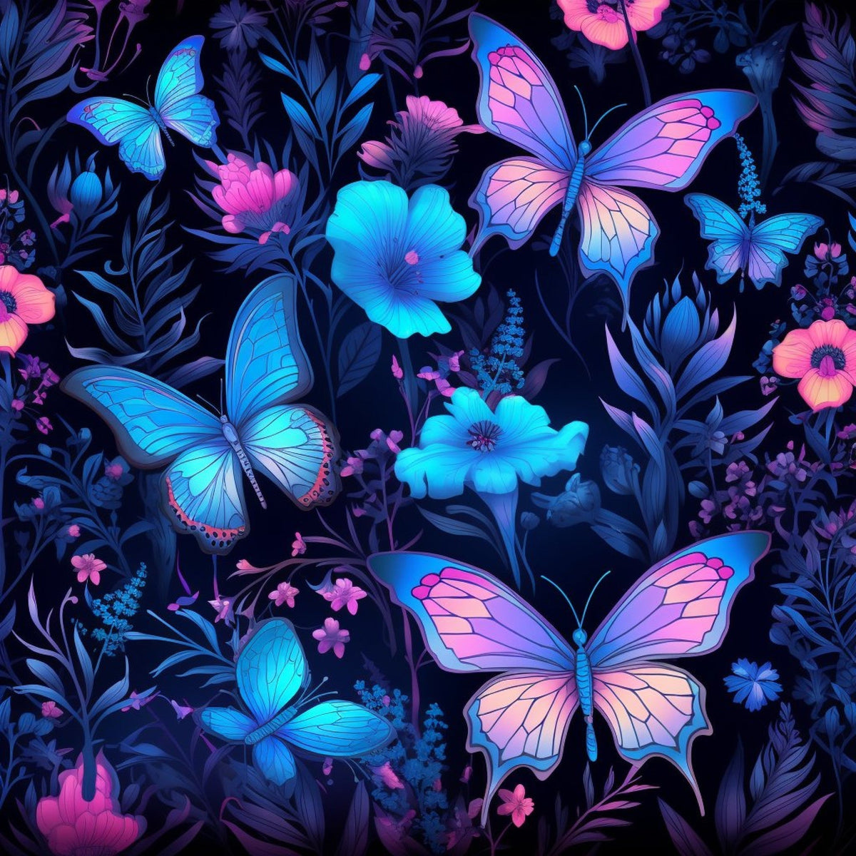 Flutter Garden Pattern 2 Minky Fabric