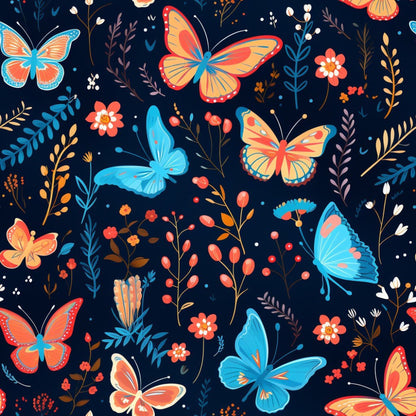 Flutter Garden Pattern 3 Minky Fabric