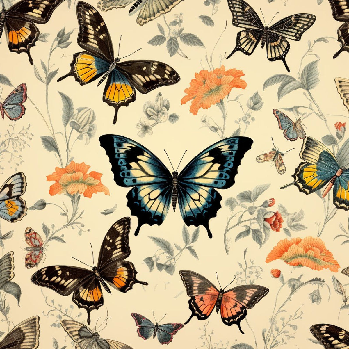 Flutter Garden Pattern 6 Minky Fabric