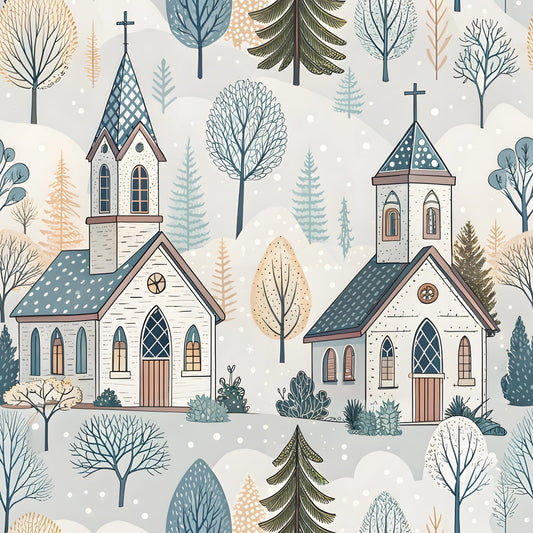Floral Christian Faith Pattern 1 Quilting Cotton Fabric