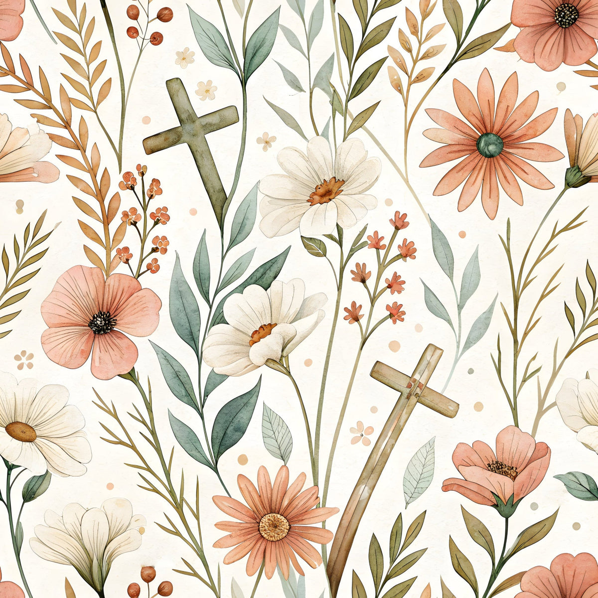 Sacred Meadow Pattern 6 Minky Fabric