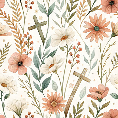 Sacred Meadow Pattern 6 Minky Fabric