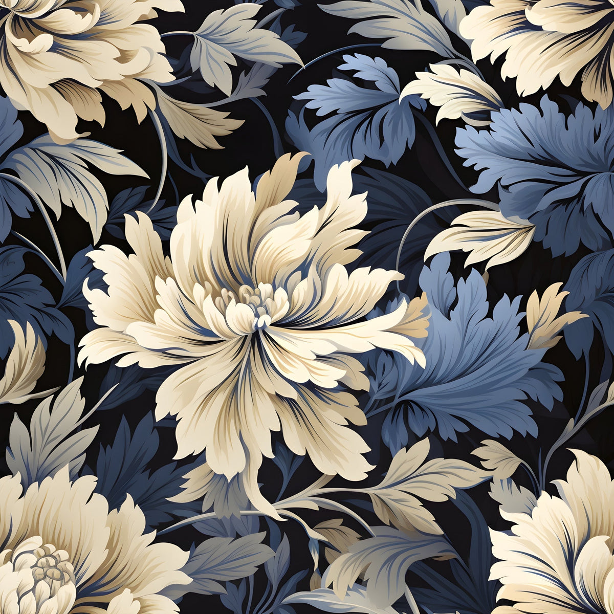 Midnight Bloom Pattern 11 Minky Fabric