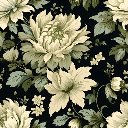 Midnight Bloom Pattern 12 Minky Fabric