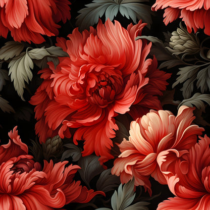 Midnight Bloom Pattern 1 Minky Fabric