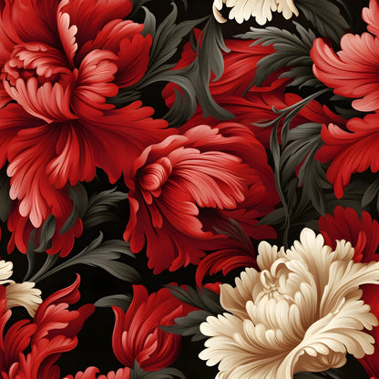 Midnight Bloom Pattern 2 Minky Fabric