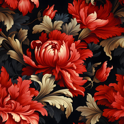 Midnight Bloom Pattern 3 Minky Fabric