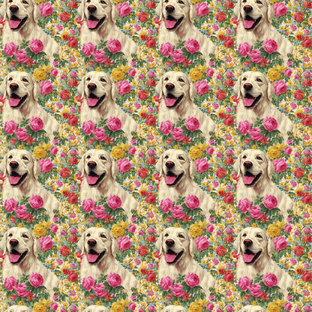 Rosy Retriever Pattern 1 Minky Fabric