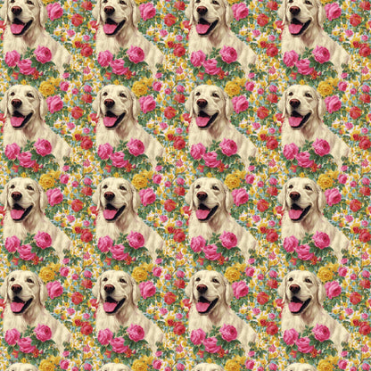 Rosy Retriever Pattern 1 Minky Fabric