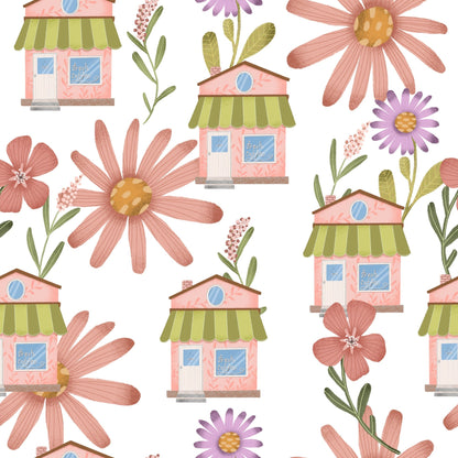 Blossom Village Pattern 4 Minky Fabric