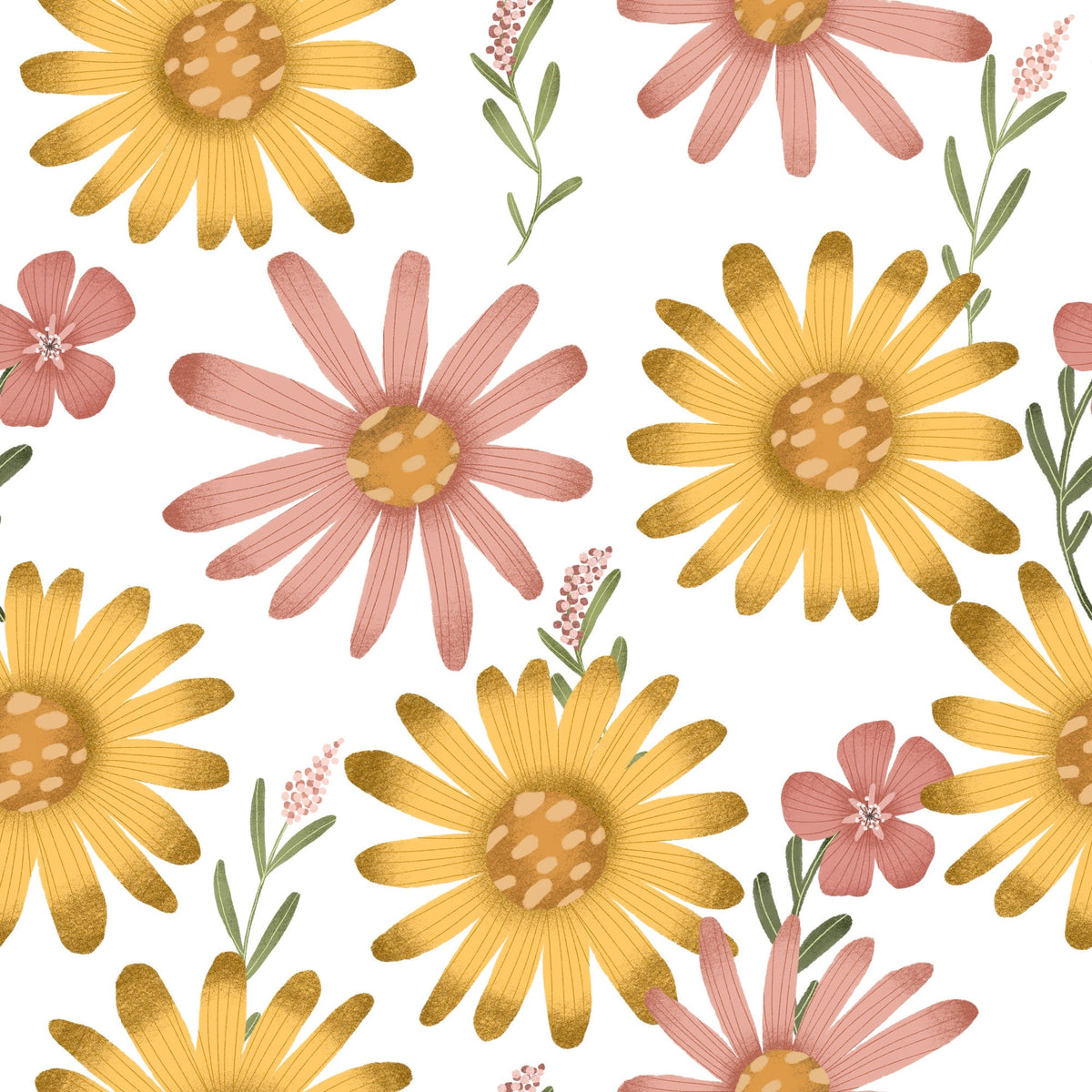 Blossom Village Pattern 6 Minky Fabric