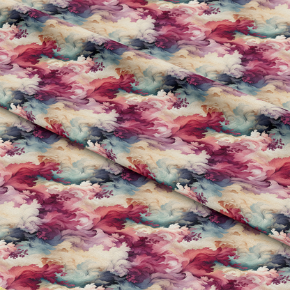 Flowers and Swirls Pattern 11 Quilting Cotton Fabric
