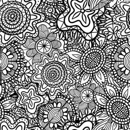 Doodle Garden Pattern 7 Minky Fabric