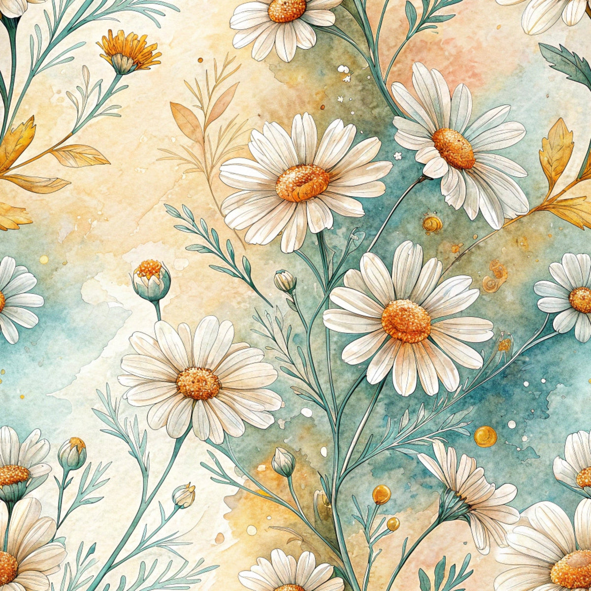 Chamomile Meadow Pattern 10 Minky Fabric