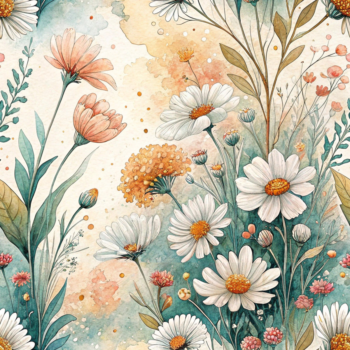 Chamomile Meadow Pattern 11 Minky Fabric