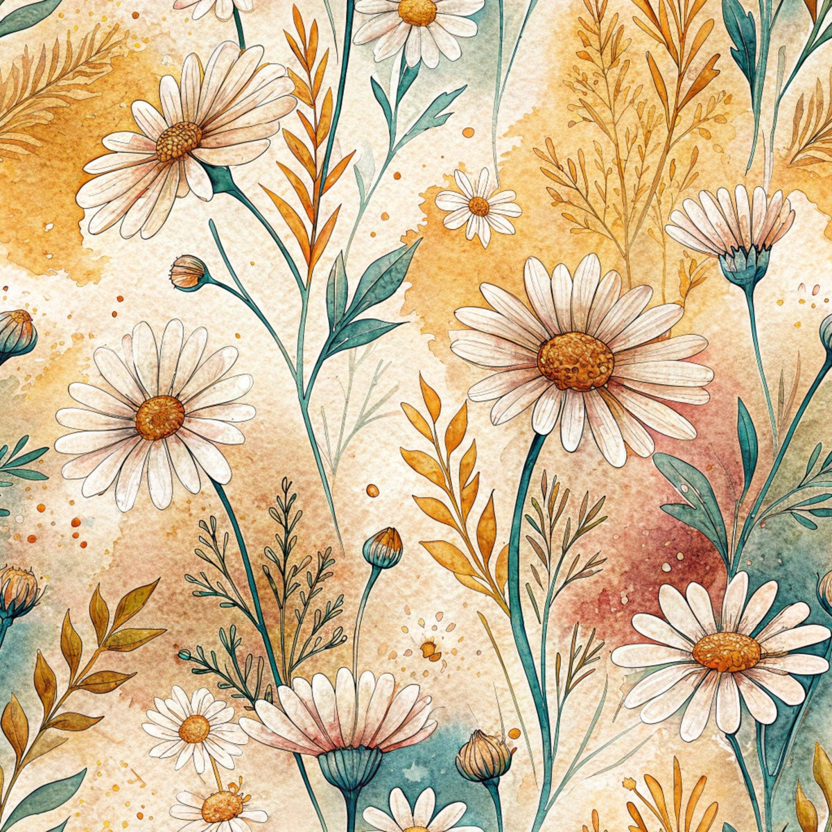 Chamomile Meadow Pattern 3 Minky Fabric