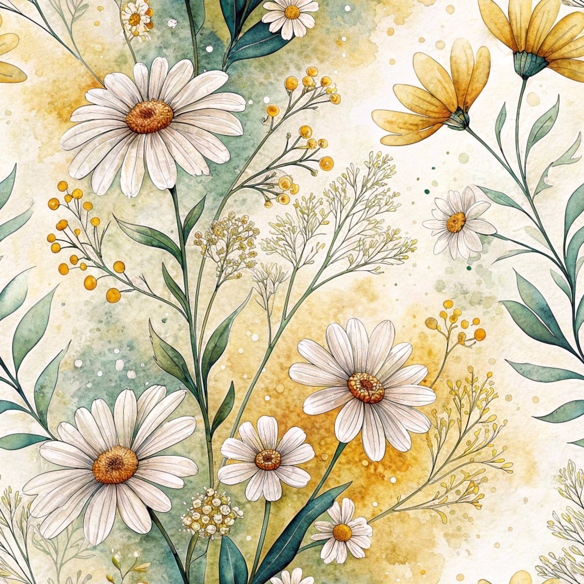Chamomile Meadow Pattern 5 Minky Fabric