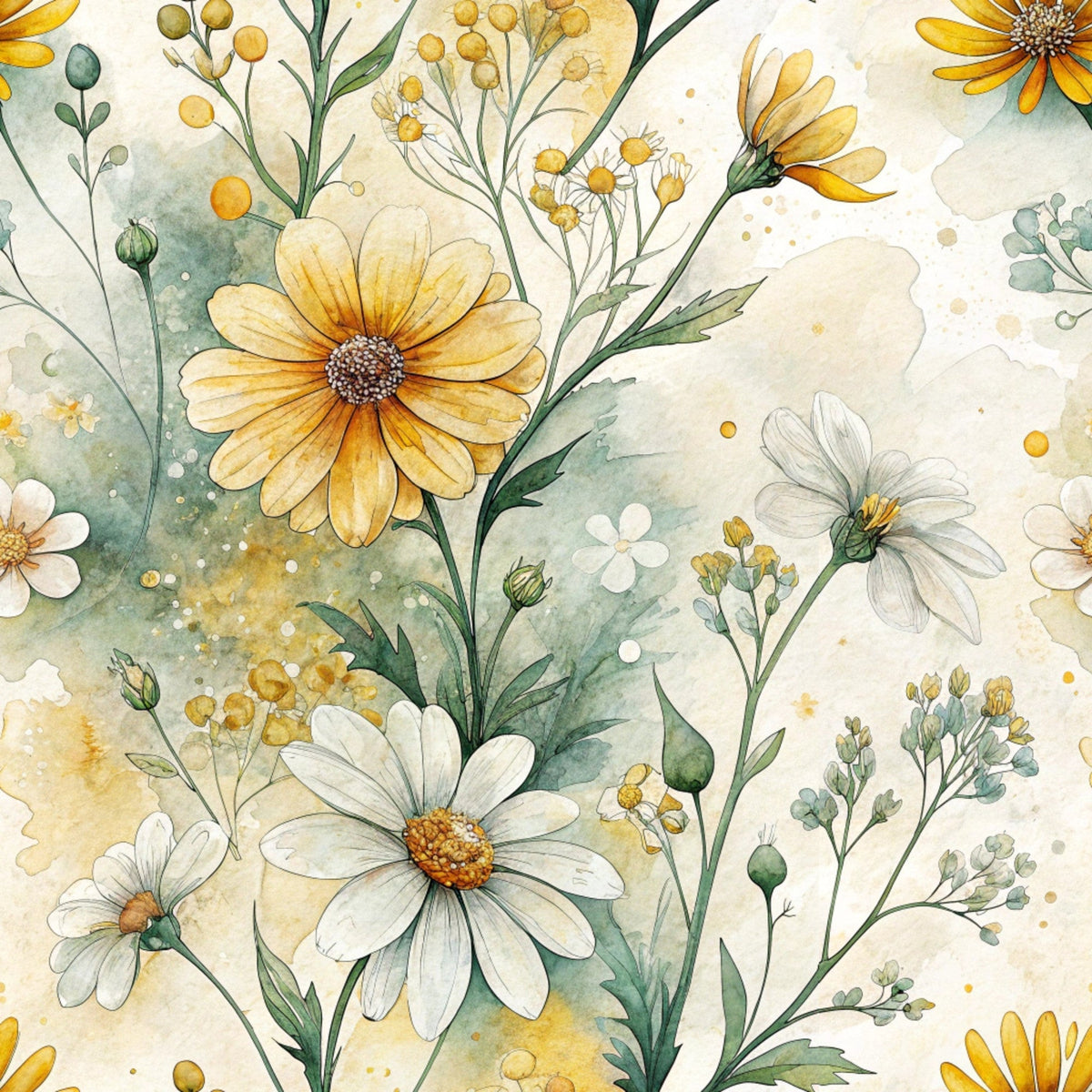 Chamomile Meadow Pattern 9 Minky Fabric