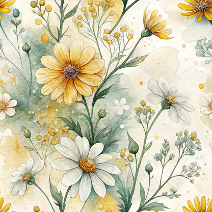 Chamomile Meadow Pattern 9 Minky Fabric