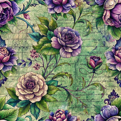 Love Letter Blooms Pattern 1 Minky Fabric